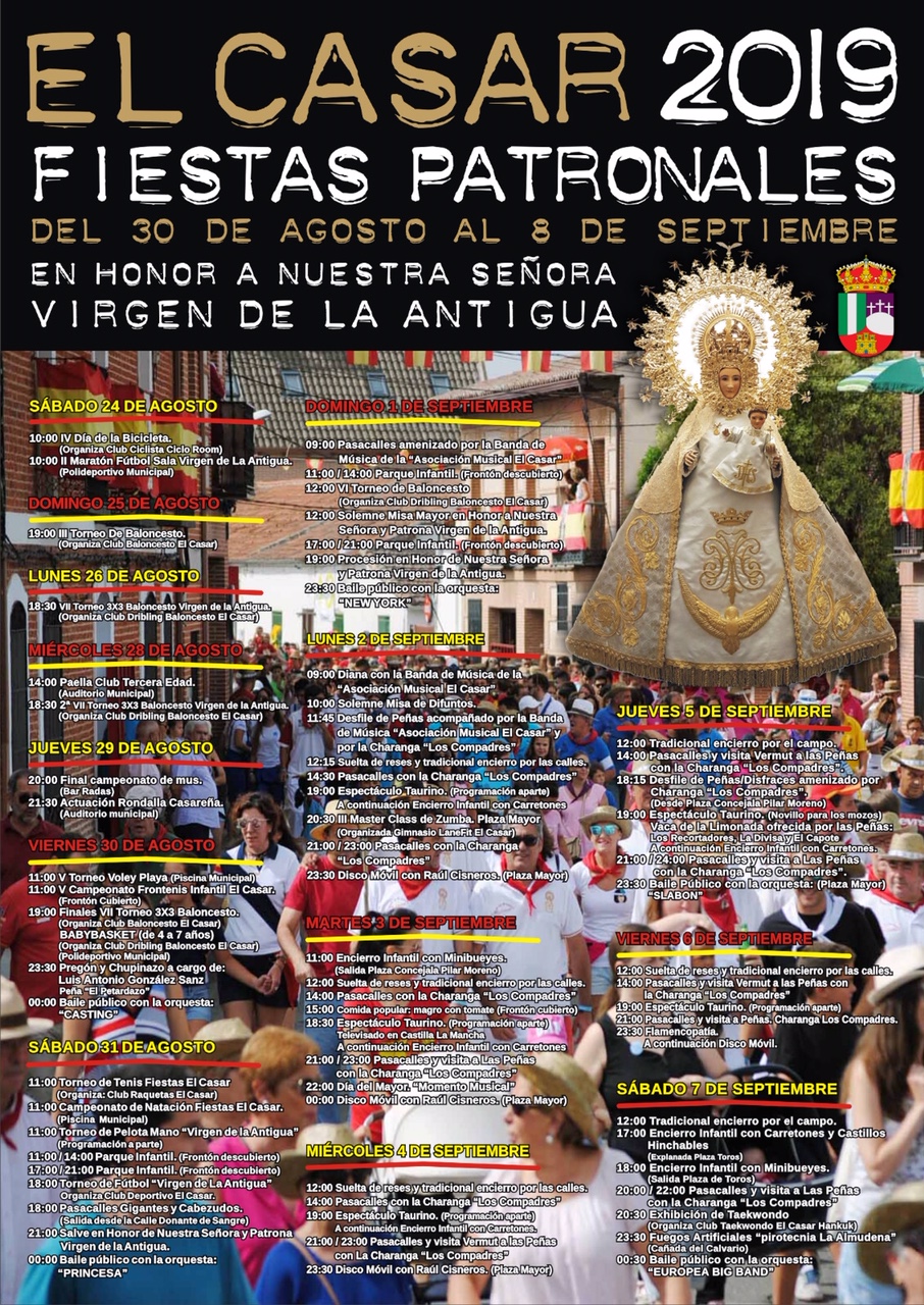 Fiestas patronales en honor a Nuestra Señora de la Antigua 2019 El Casar